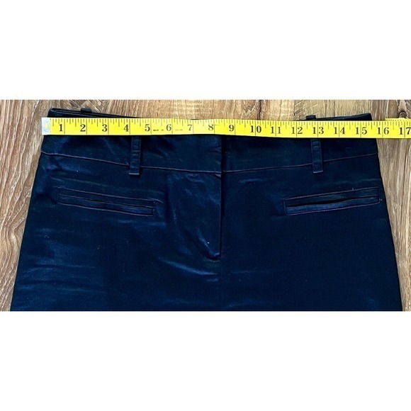 Zara Basic Women’s Black Pencil Skirt‎ Front Slit Faux Pockets Size Medium EUC - Picture 3 of 8